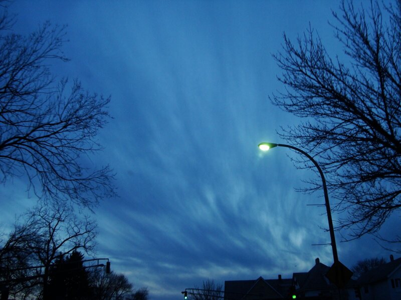 Street Light at Dusk — Blue