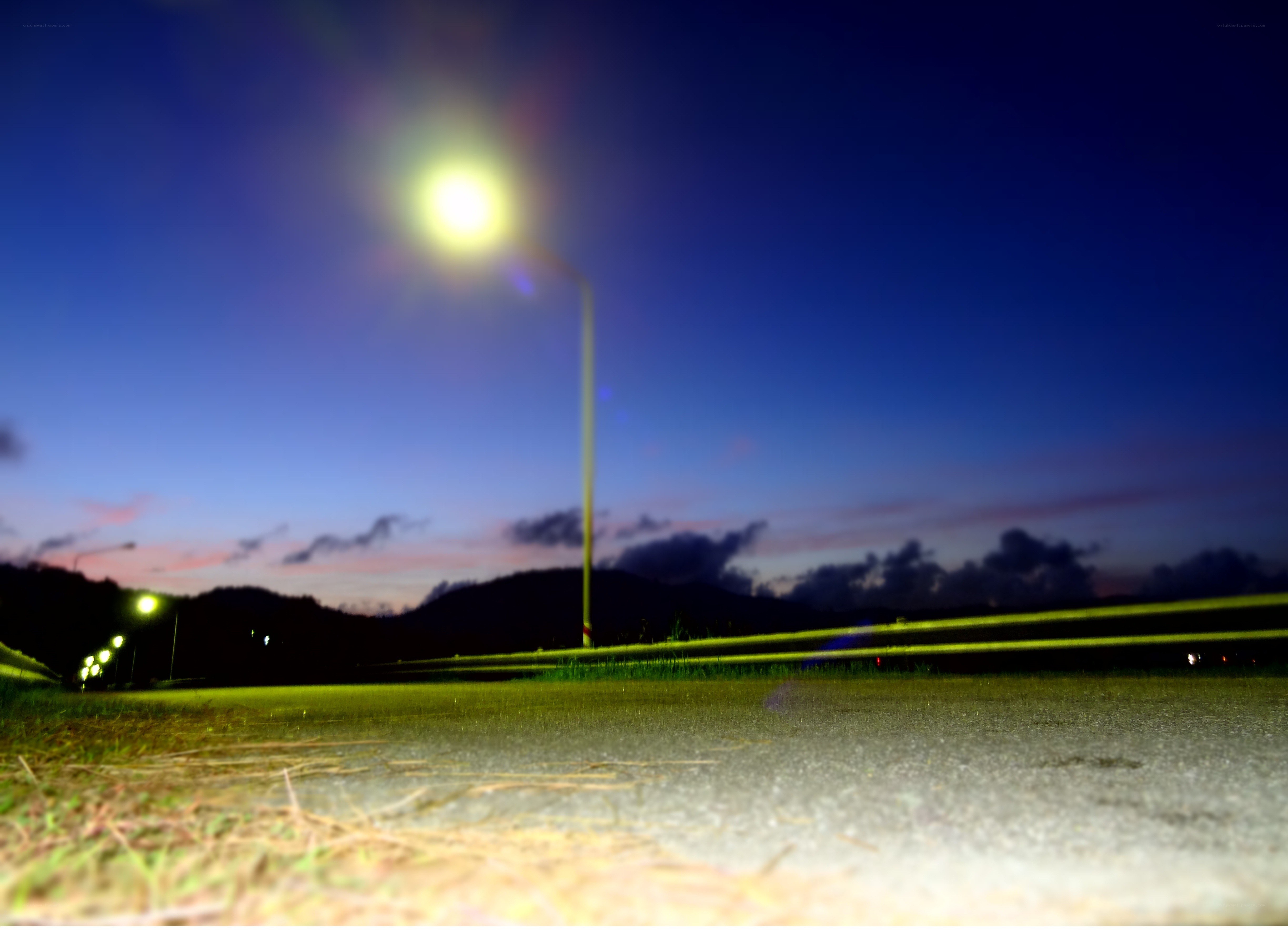 Street light at dusk