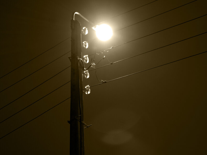 street light at night
