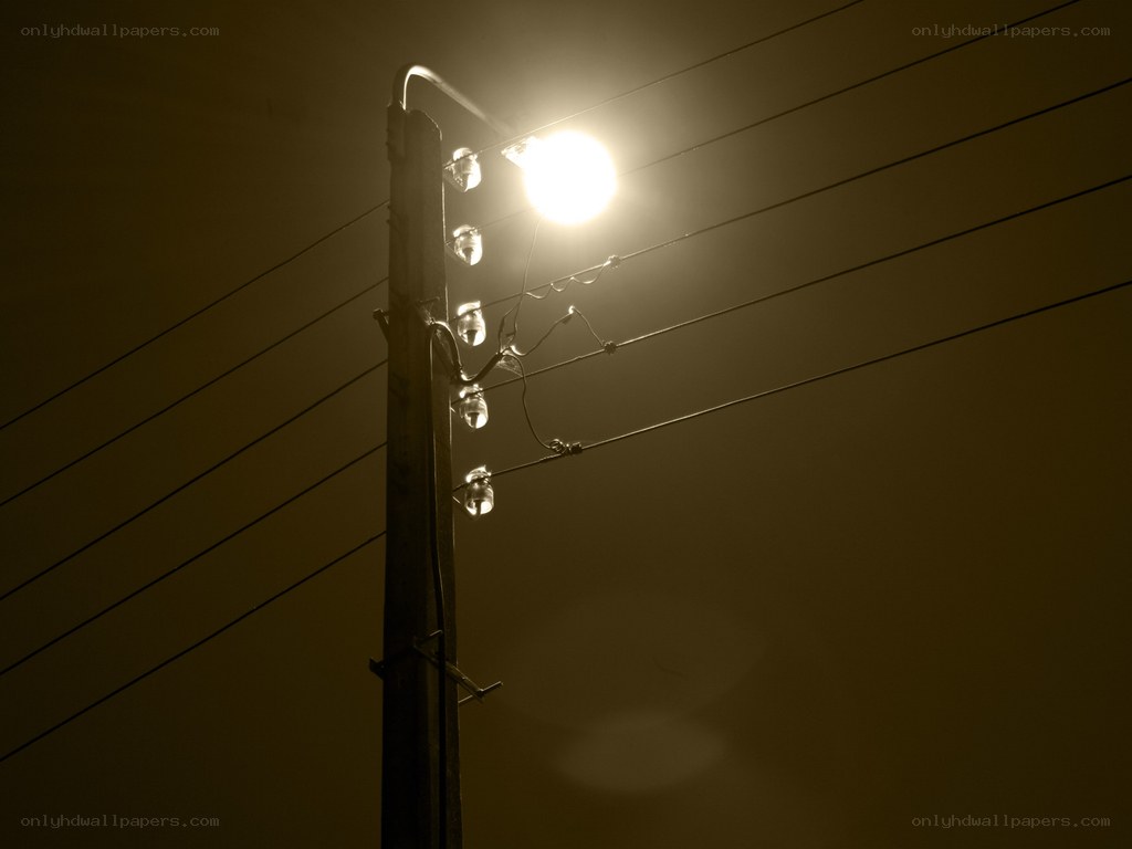 street light at night