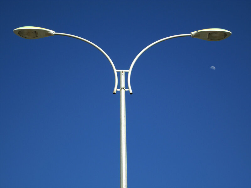 Street Light with Moon