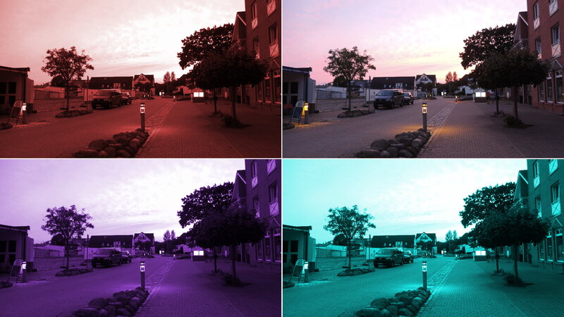 Street Scene at Dusk — Red