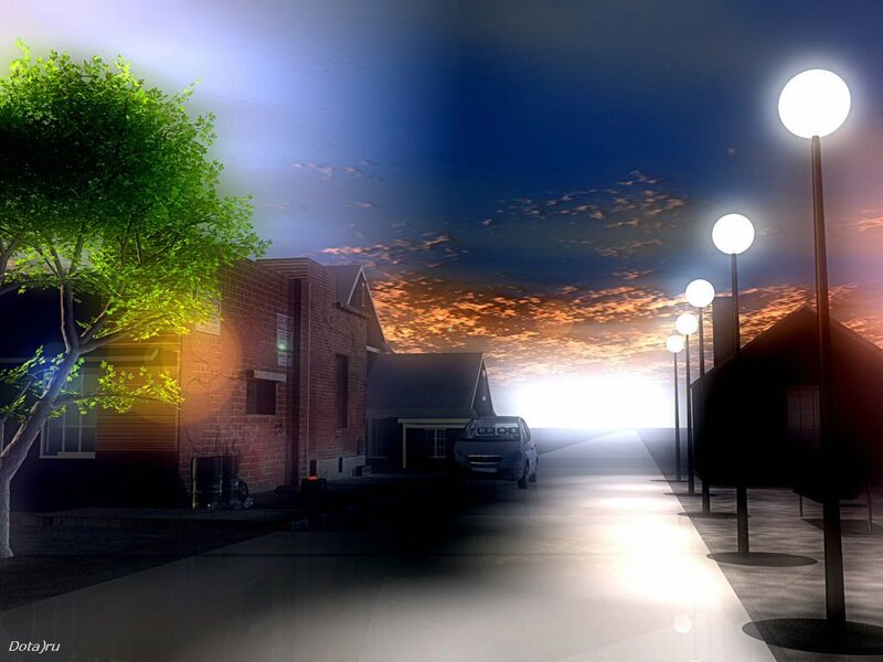 Street Scene at Dusk