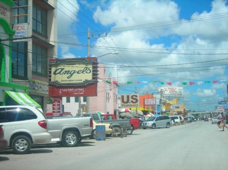 street scene in a mexican town