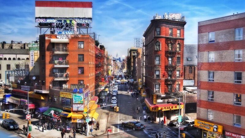 Street Scene in Chinatown — Red