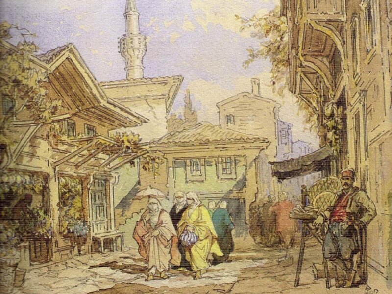 Street scene in Ottoman Istanbul