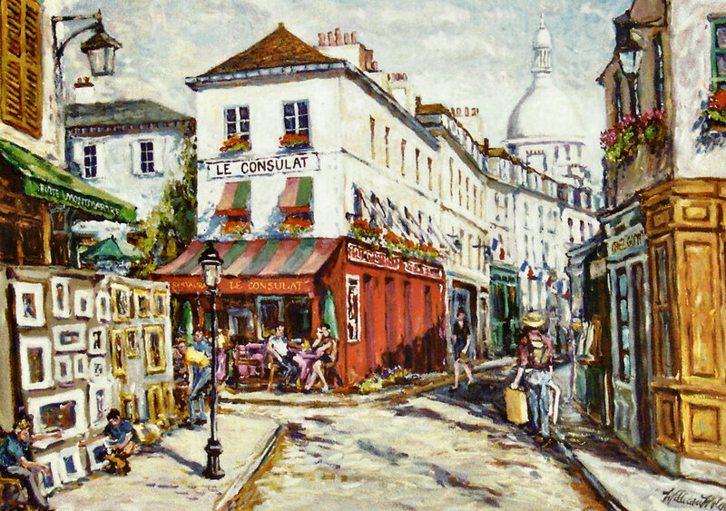 Street Scene in Paris — White