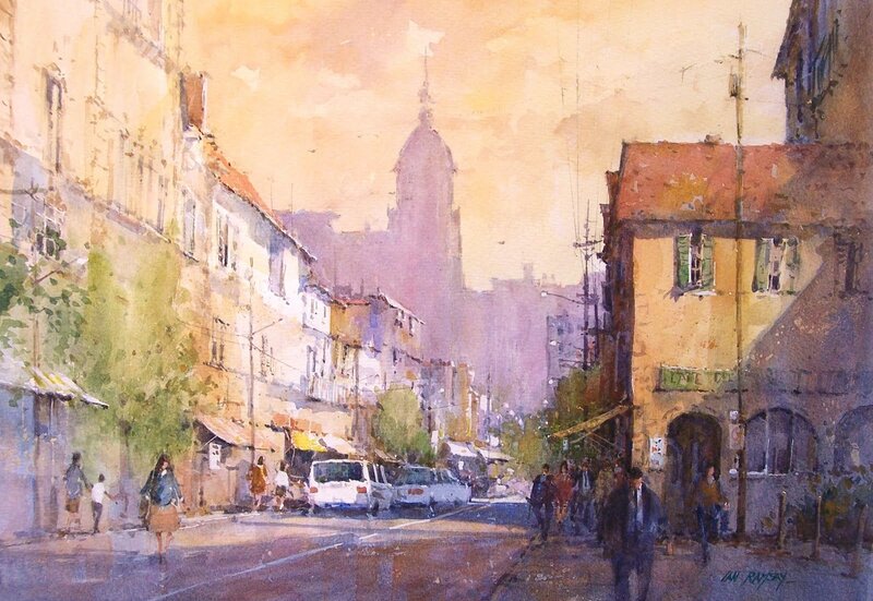 Street Scene with Church
