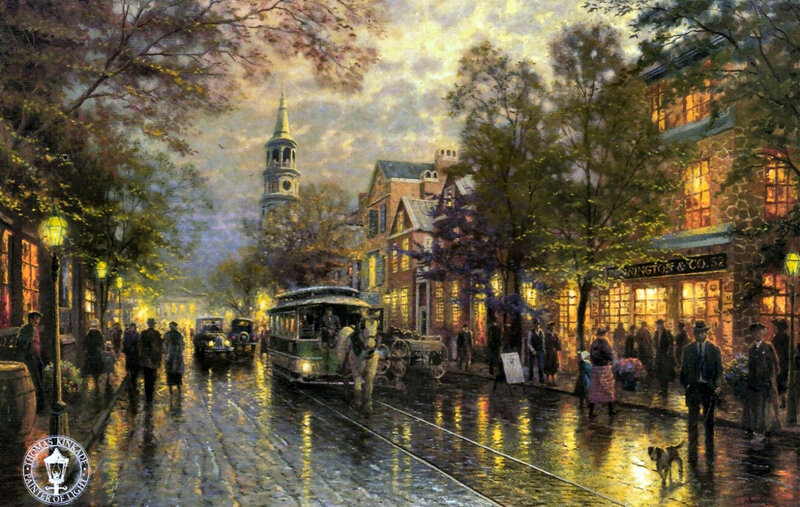 Street Scene with Trolley