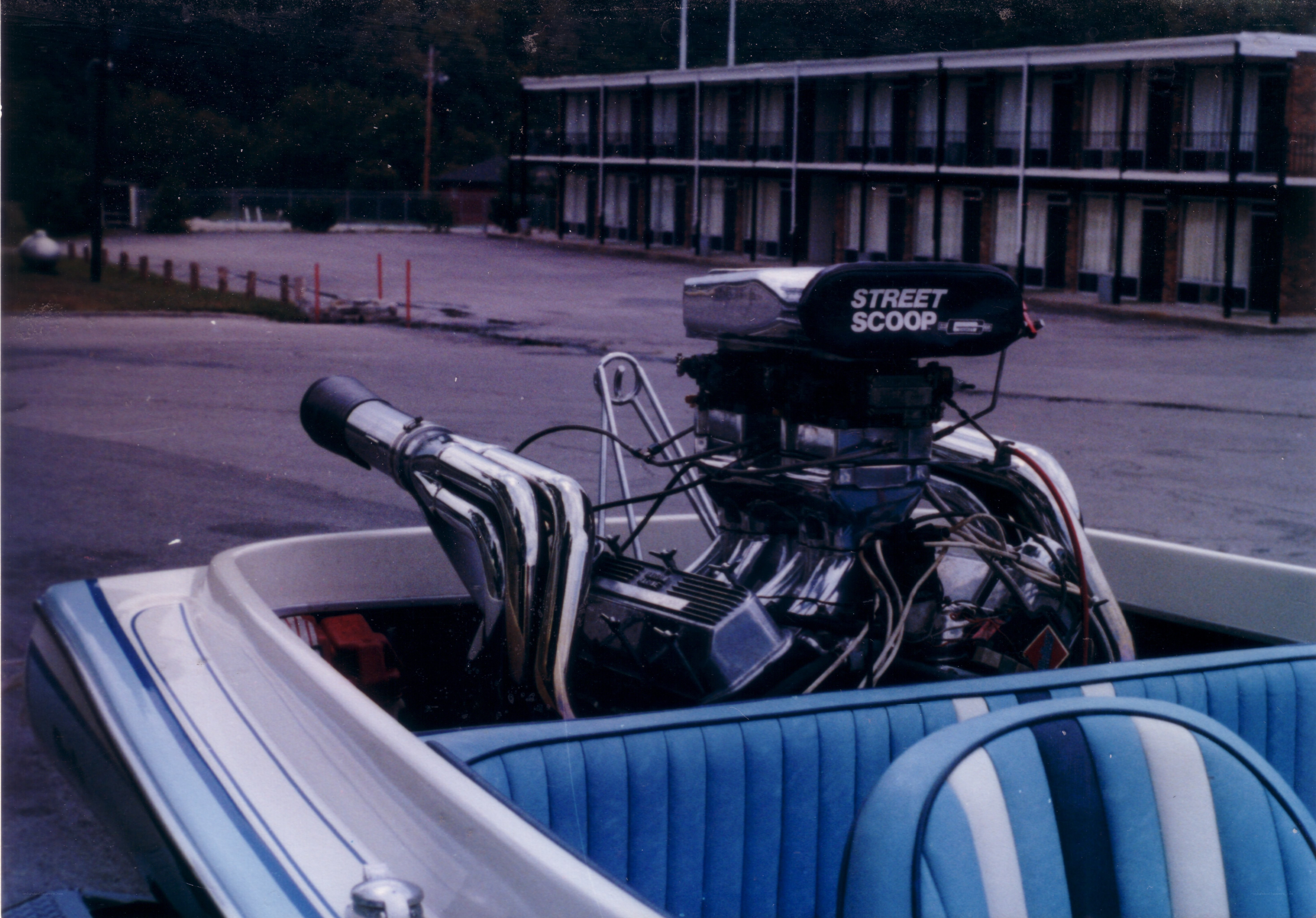 Street Scoop engine in a boat