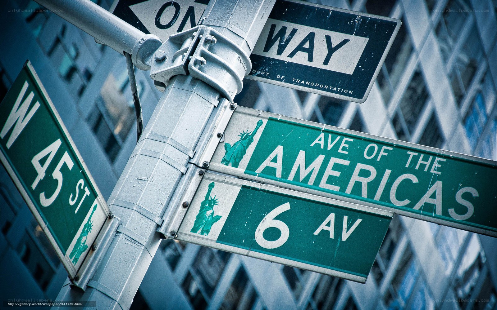 Street signs at 45th and 6th