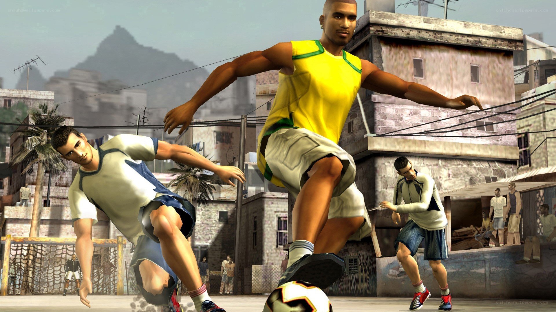 Street soccer gameplay scene