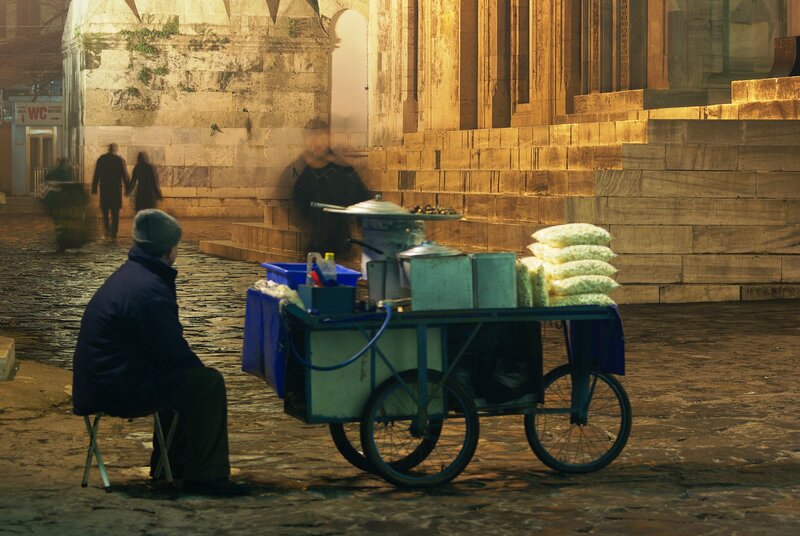 Street Vendor at Night