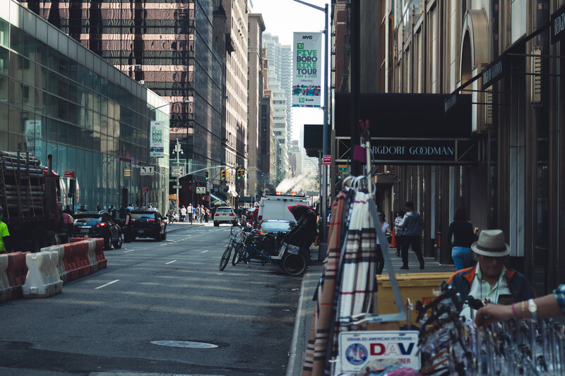 Street Vendor on Sidewalk