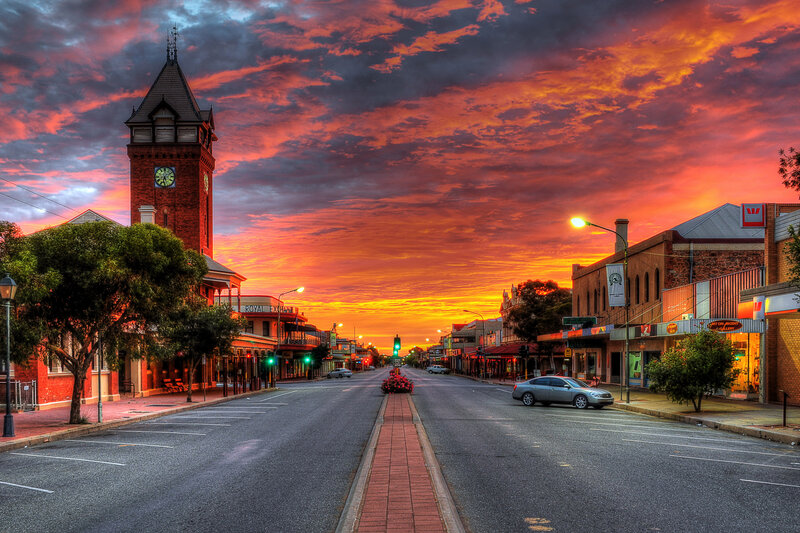 Street with Clock Tower