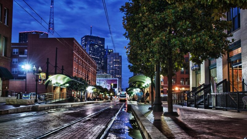 Streetcar Tracks at Night
