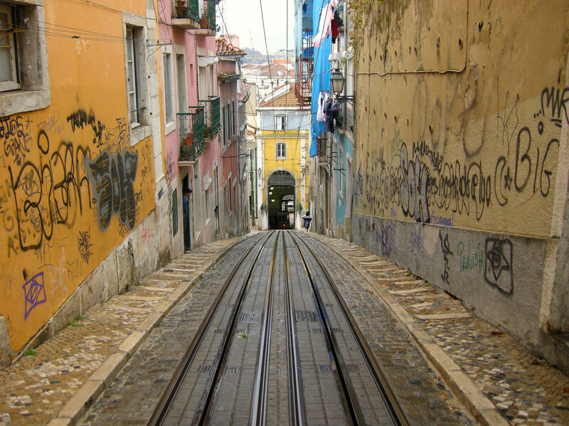 Streetcar Tracks in Alley