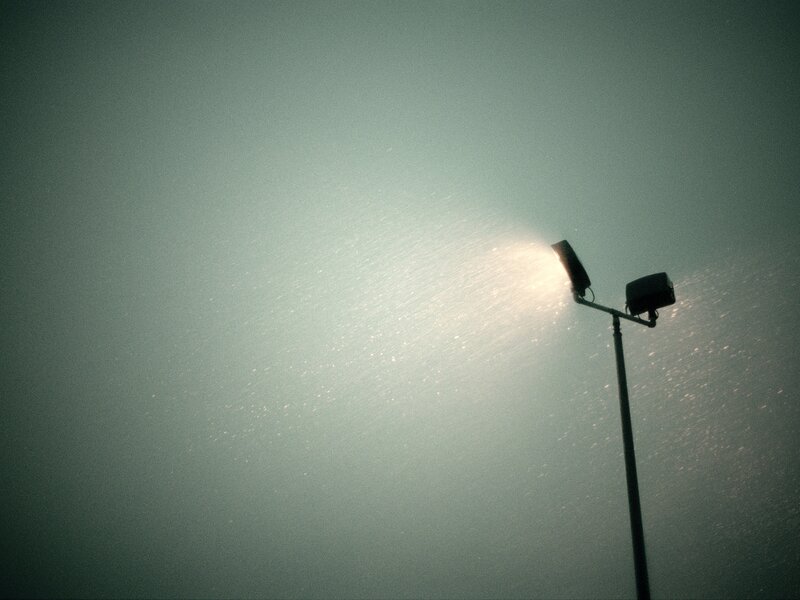 Streetlight in a foggy night