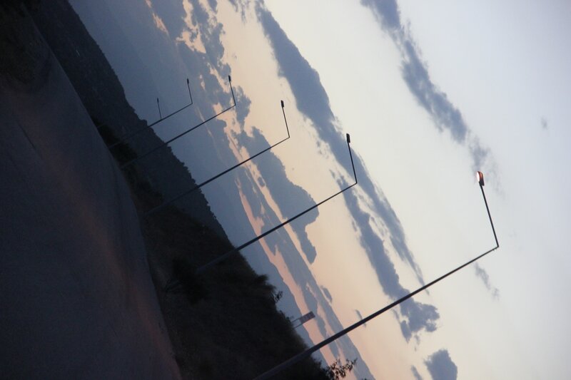 Streetlights at dusk