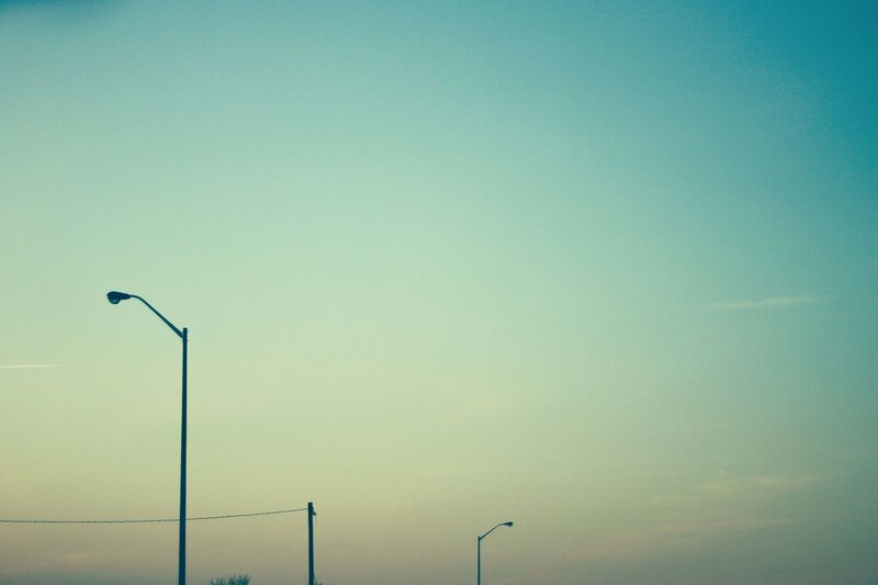 Streetlights at Dusk — Blue