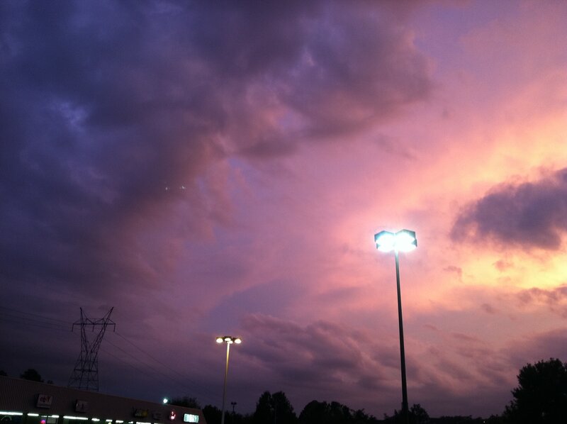 Streetlights at Dusk — Purple