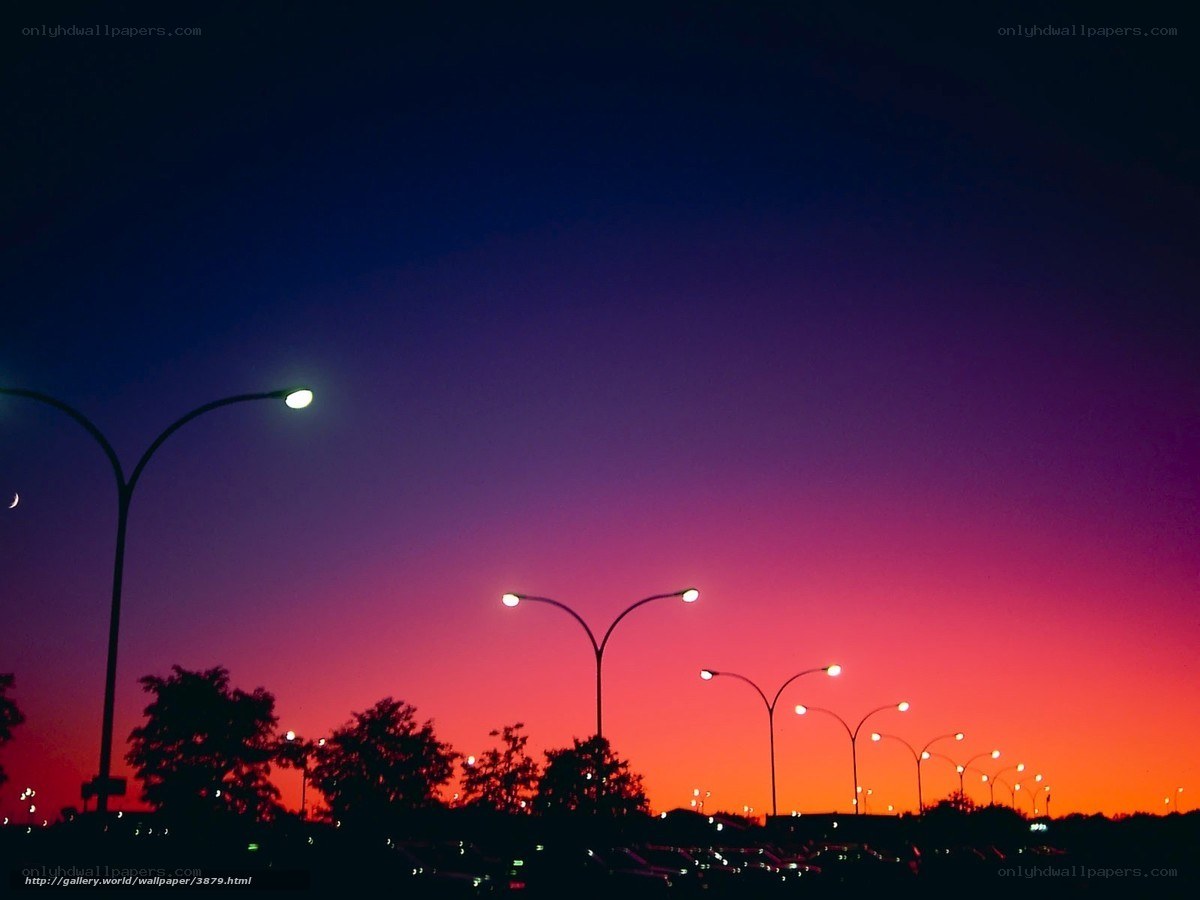 Streetlights at dusk
