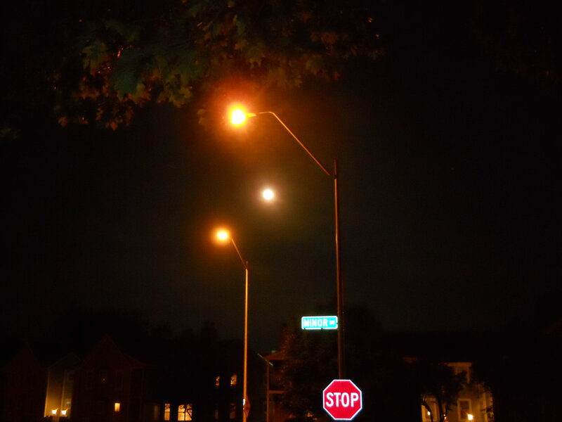 Streetlights at Night — Black