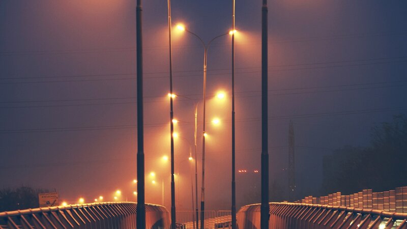 Streetlights on a Bridge
