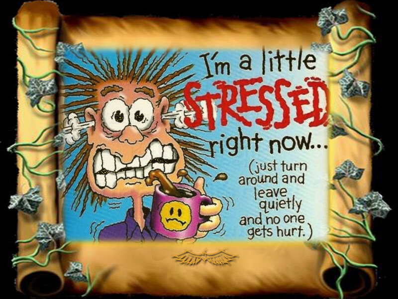 Stressed Cartoon Character