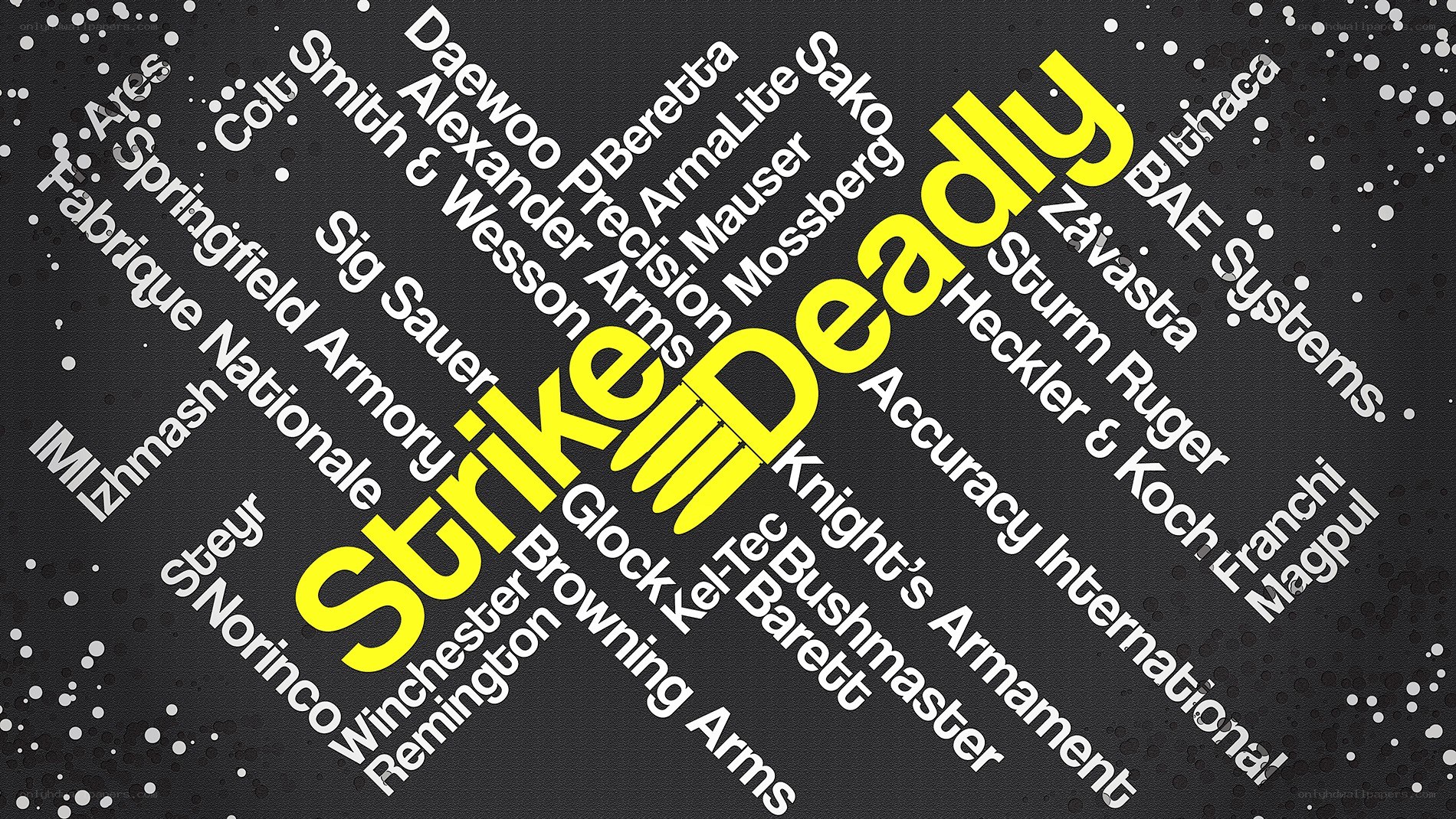 Strike Deadly logo with firearm brands