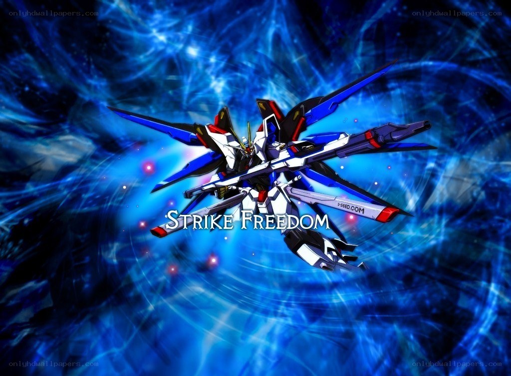 Strike Freedom Gundam in space
