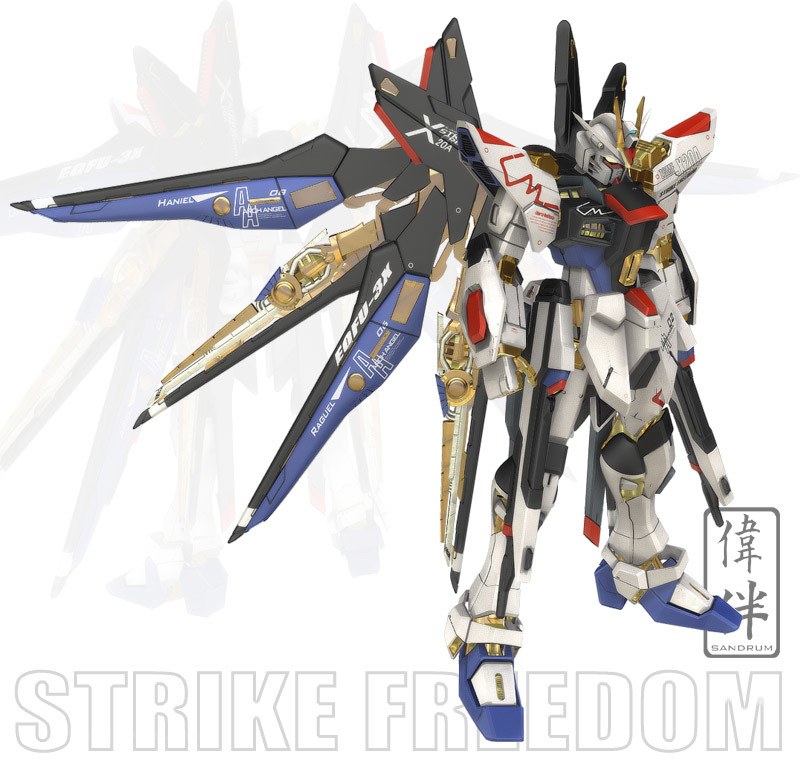 Strike Freedom Gundam model