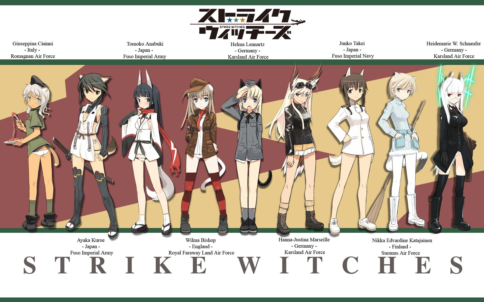 Strike Witches character lineup