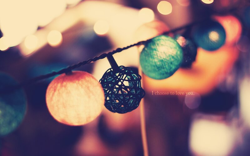 string lights with love quote