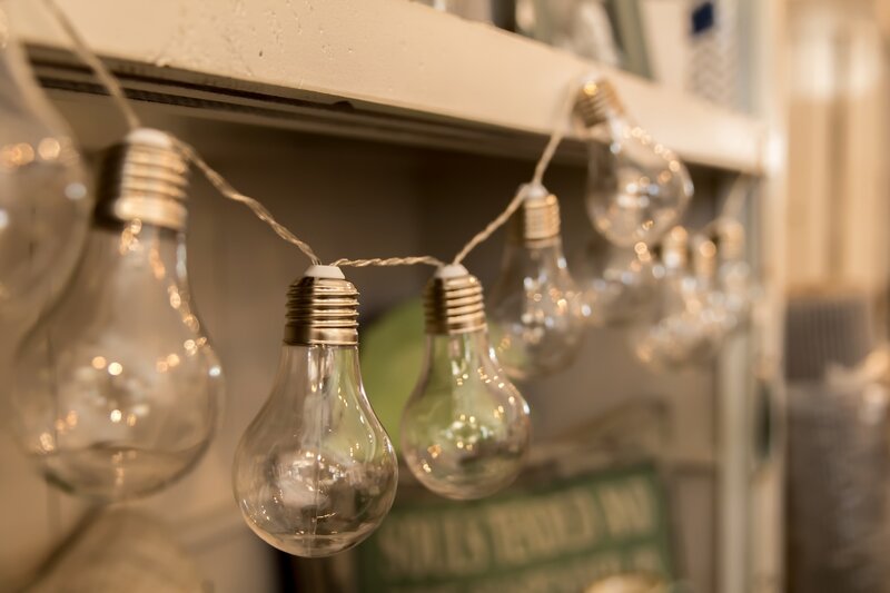 String of Light Bulbs — White