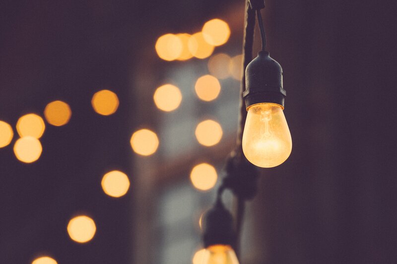 String of Light Bulbs — Yellow