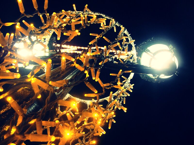 String of Lights on Pole