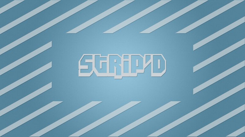 Strip'd logo on blue background