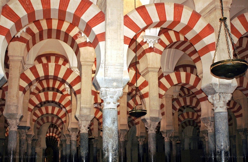 Striped arches in a mosque