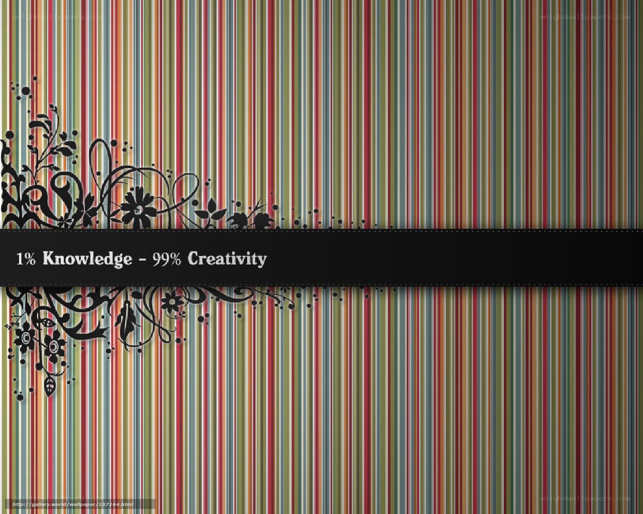 striped background with quote