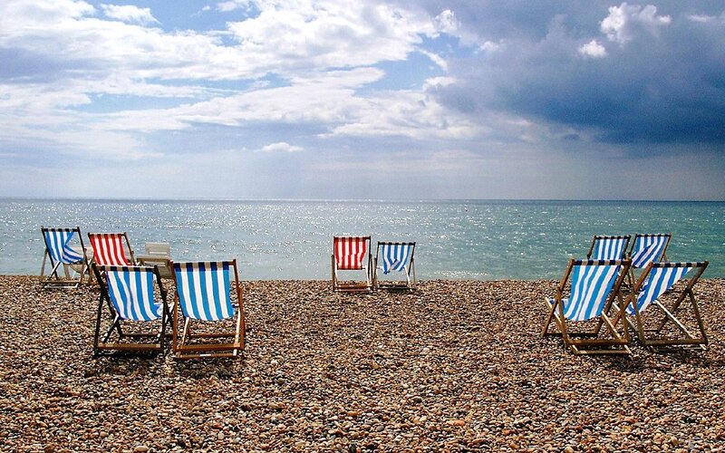 Striped Beach Chairs