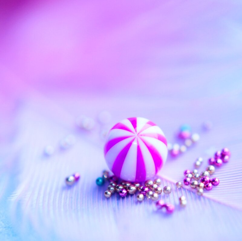 Striped Candy on Feather