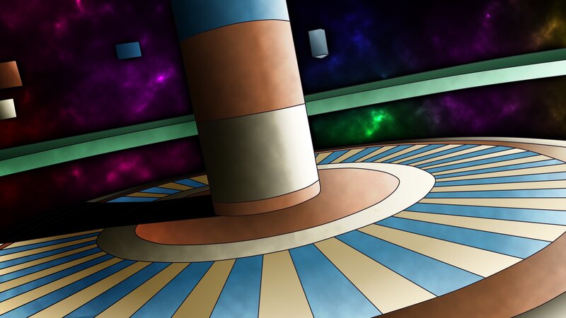 Striped Circular Platform