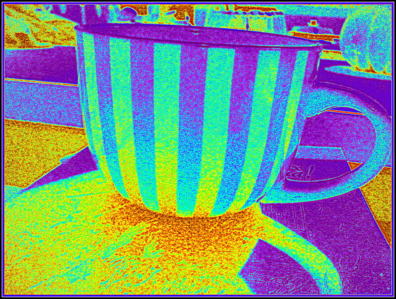 Striped Cup on Table