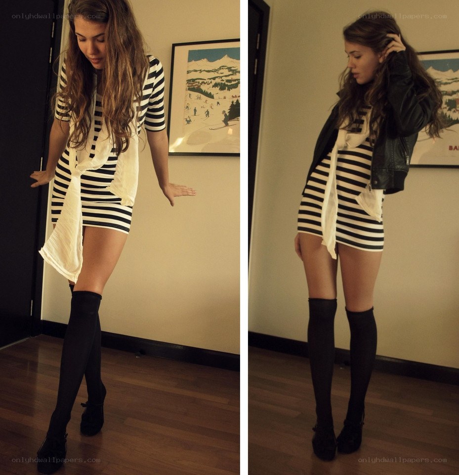 striped dress outfit