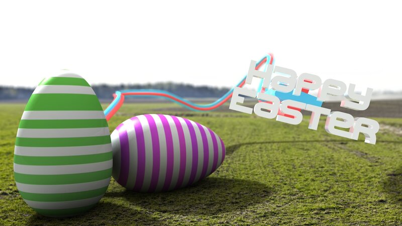 Striped Easter Eggs