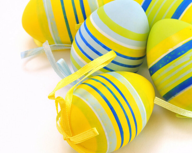 Striped Easter Eggs — Yellow