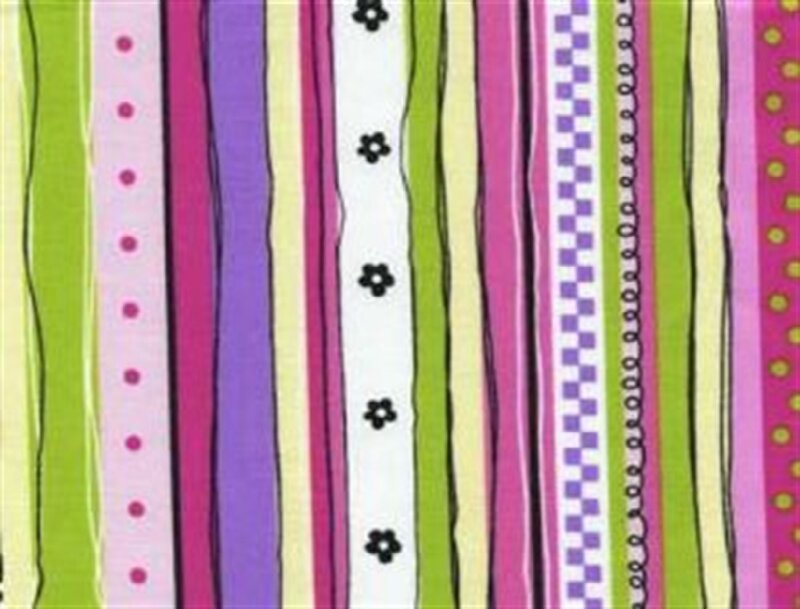 Striped Pattern Fabric — Green