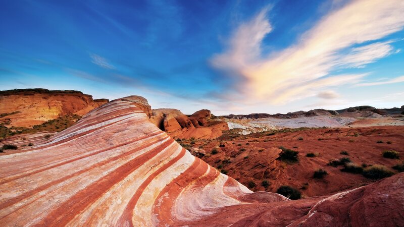 Striped Sandstone Formation — Blue