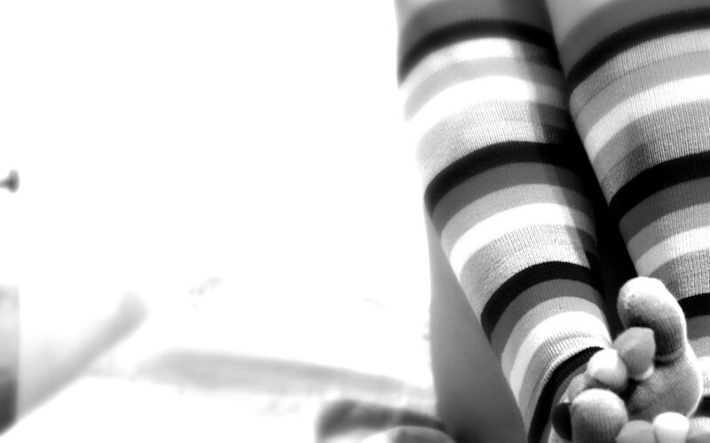 striped socks close-up